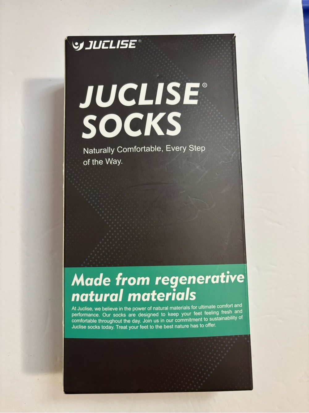 JUCLISE Merino Wool Crew Socks Sz L Multicolor Cushioned Arch Support New